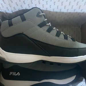 Brand New Men’s Gray and Black Fila Sneakers